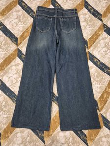 Vintage Wash Wide Leg Jeans