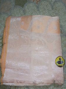 Elegant Peach Banarasi Silk Saree