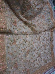 Embroidered Net Saree