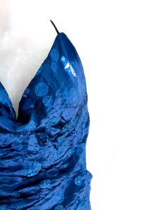 Royal Blue Halter Neck Party Dress