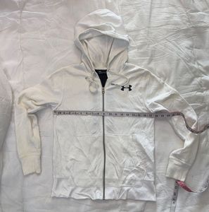 Under Armour White Zip Hoodie