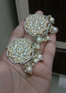 Pearl &amp; Kundan Style Earrings