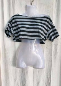 Striped Cropped T-Shirt