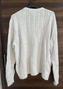 Polo Ralph Lauren Cable Knit Cotton V neck sweater