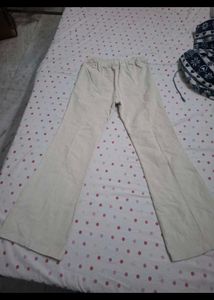Cream flared Corduroy