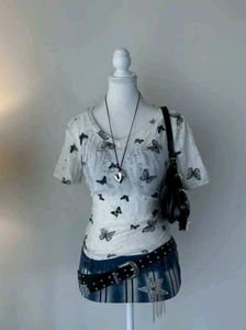 Butterfly y2k Top
