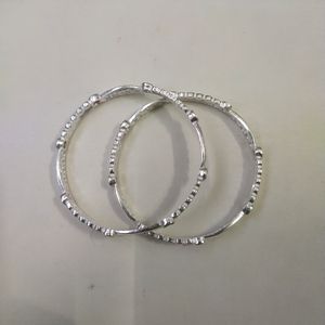 925 Hallmark pure Silver CZ Bangles (Size 2/2)