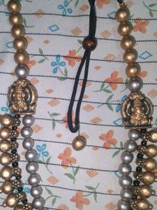 Antique Gold Ganesha Design Long Temple Handmade T