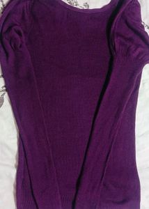 Purple Puff Sleeve Top (Brand- old Navy -S)
