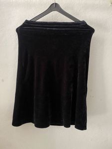 Black Velvet Mini Skirt