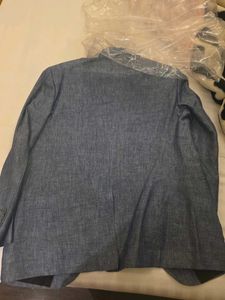Men's Blue Linen Blazer