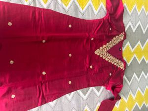 Elegant Red Kurta Set with Dupatta
