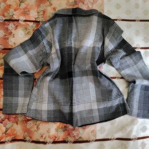 Classic Plaid Blazer Jacket
