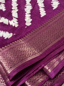 Purple Bandhani Saree