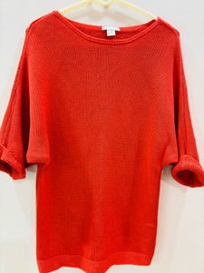H&amp;M Orange Dolman Sleeve Knit Top