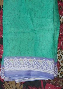 Boho Geometric Print Saree