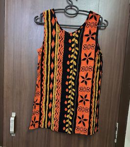 Boho Tribal Print Sleeveless Top