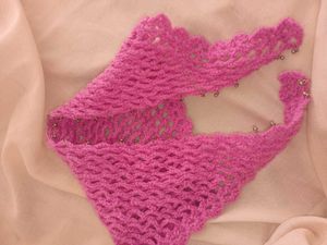 Handmade Pink Crochet Scarf