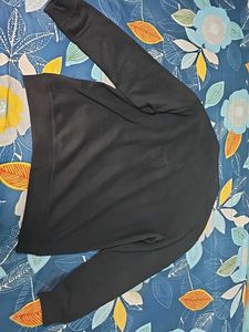 Graphic Print Black Sweatshirt