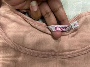 Cute Pink Ribbed Top