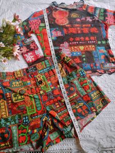 Funky Neon Print Co-ord Set