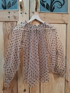 Sheer Polka Dot Blouse