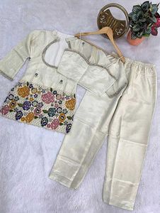 Elegant Embroidered Kurta Palazzo Set