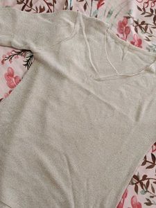 Sparkly V-Neck Sweater Top