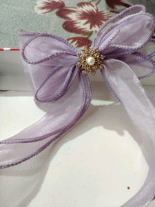 Elegant Lavender Bow Hair Accessory