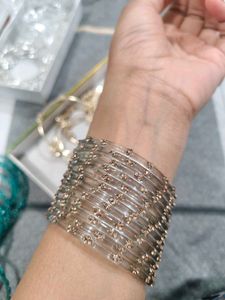 Trending New Clear Glass Bangles Set