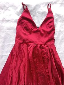 Brand New ( Shein) Red Satin  High Low Dress