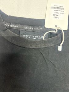 Black T-Shirt with Pocket Detail