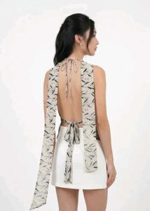 Sheer Leaf Print Halter Neck Top❤️‍🔥