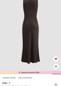 Cider Brown Satin Dress