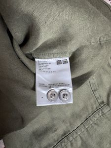 Men's Olive Green Linen Shirt