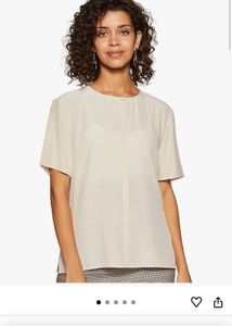 Elegant Cream Short Sleeve Top