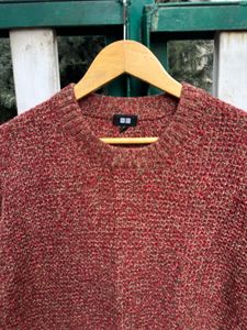 Uniqlo Red Knit Sweater