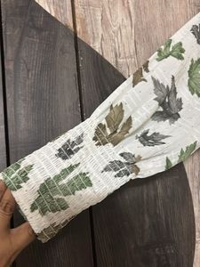 Elegant Leaf Print Maxi Dress