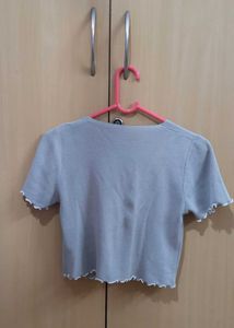 Cute Butterfly Embroidered Crop Top