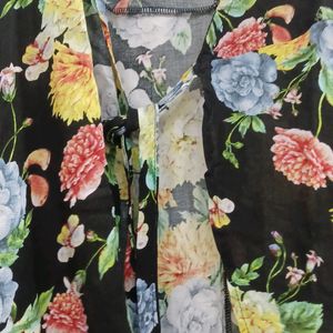 long black floral open shrug. never worn it. from Thailand