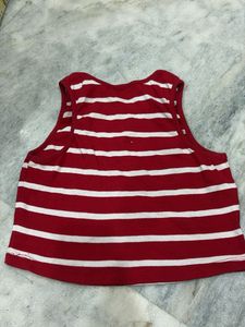 Red &amp; White Striped Tank Top