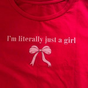 Trendy Red Graphic Tee