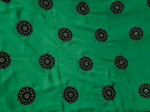Elegant Green Embroidered Saree