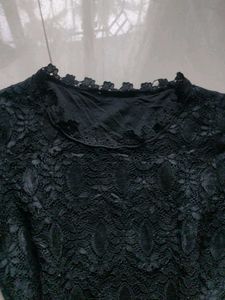 Korean Lace Balloon Sleeve Mini Dress