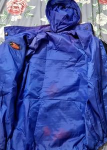 Reebok Black N Blue Rain Jacket With Hoodie 🌷
