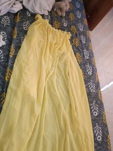Flowy Yellow Ethnic gown