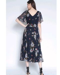 Chic Floral Print Midi Dress