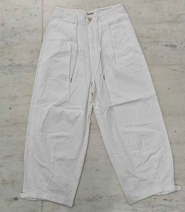 White Wide Leg Cropped Pants