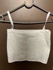 Cute Heart Print Crop Top