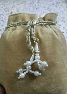 Elegant Pearl Embellished Drawstring Potli Bag